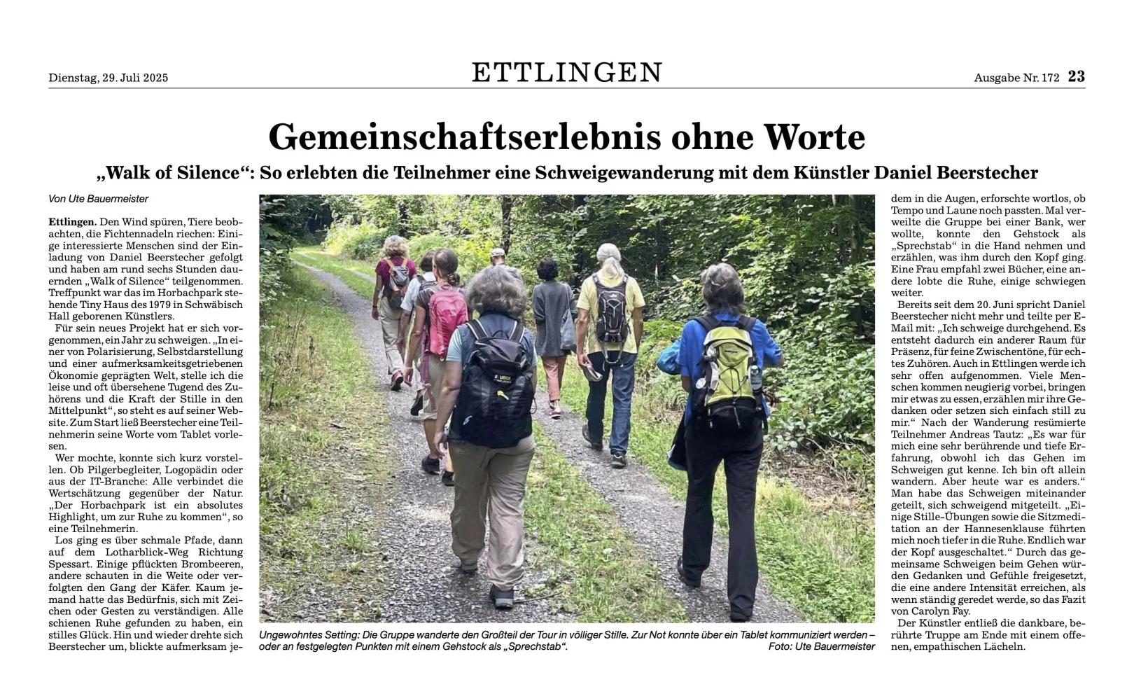 Ich höre zu – ein Jahr im Schweigen