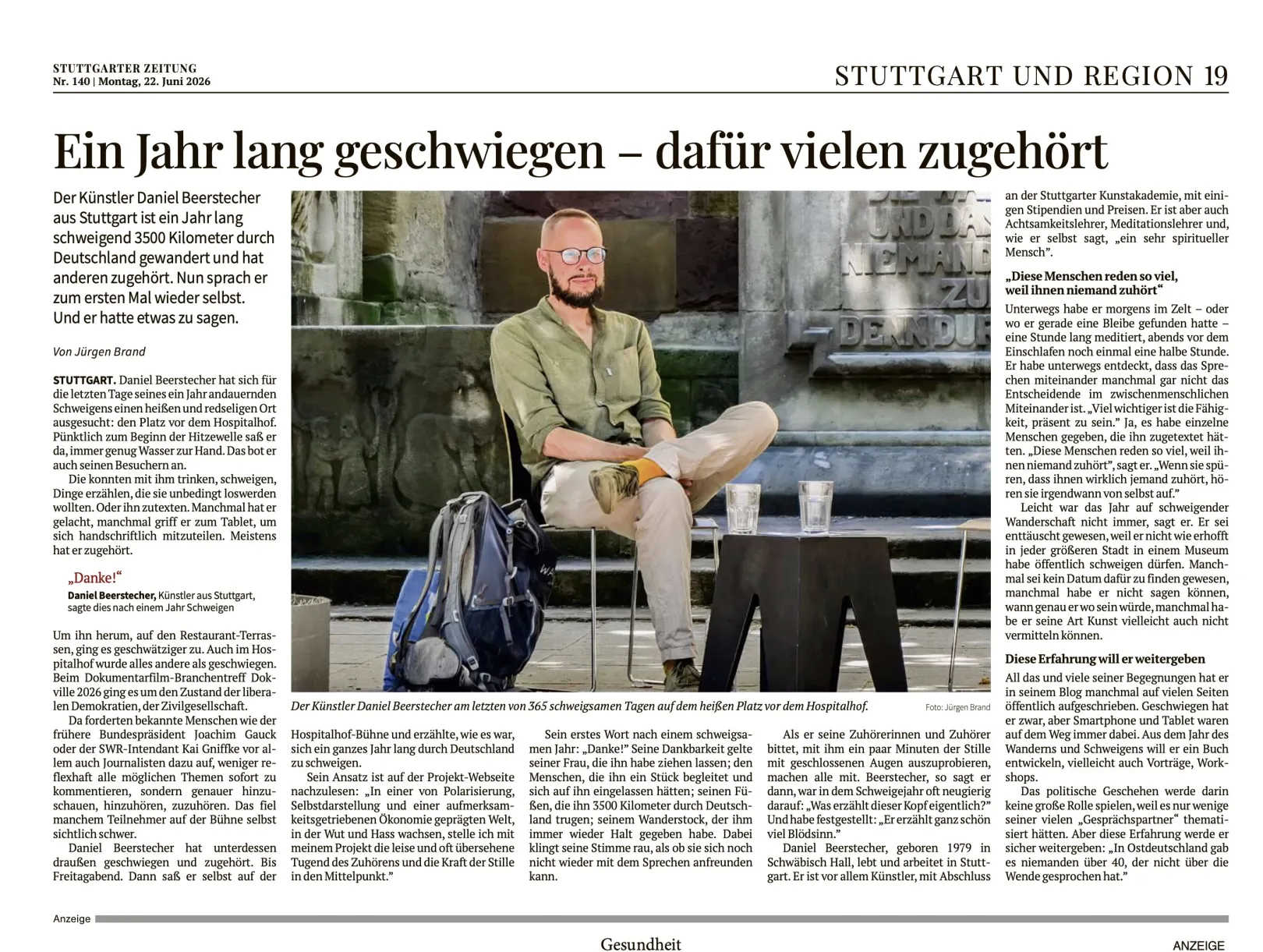 Ich höre zu – ein Jahr im Schweigen