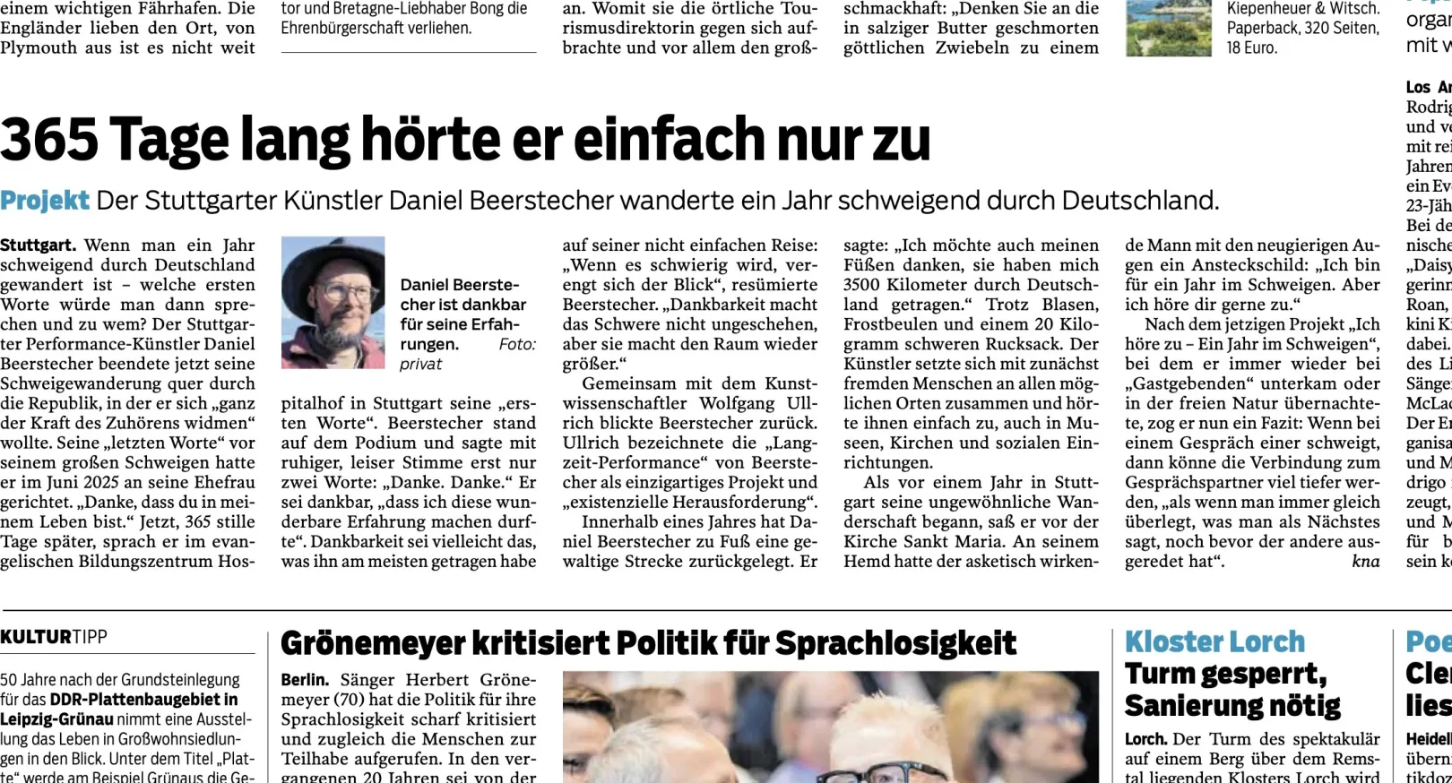 Ich höre zu – ein Jahr im Schweigen