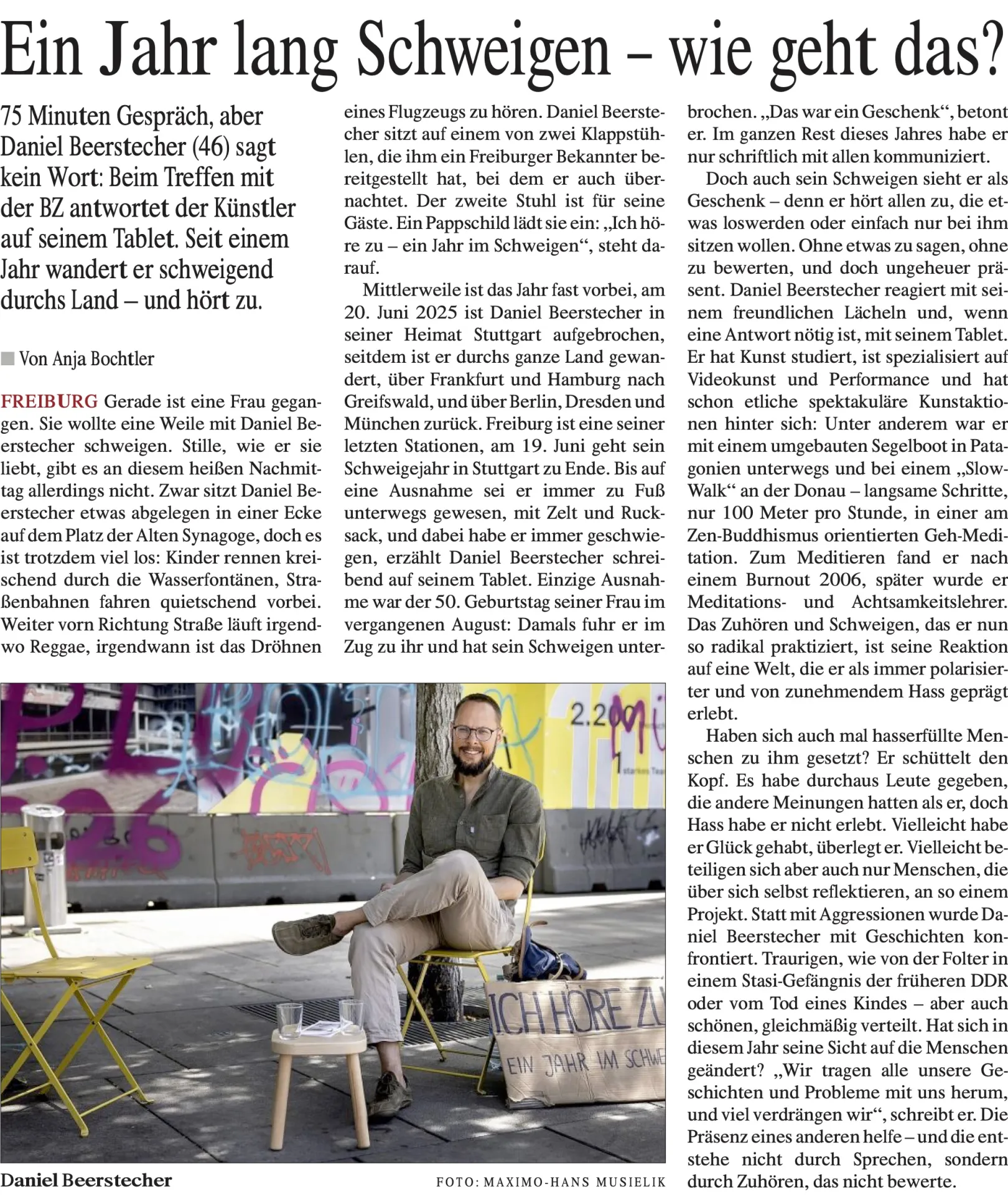 Ich höre zu – ein Jahr im Schweigen